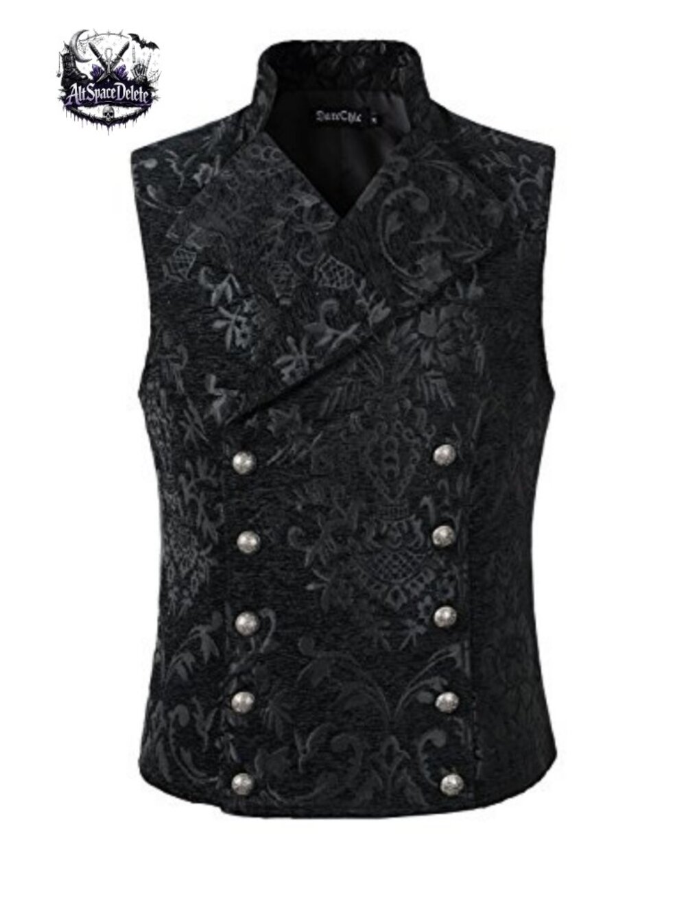 Tapestry Double-breasted Vest Gothic Steampunk Victorian Waistcoat